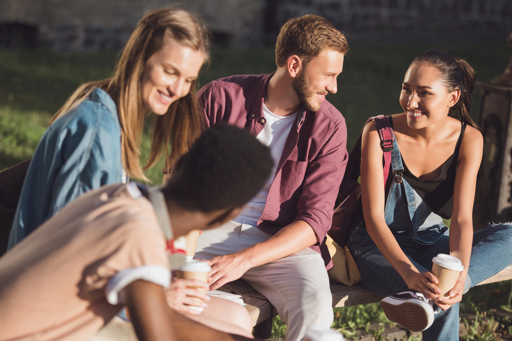 Students connecting in a welcoming environment